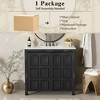 APRILSOUL 36 " Bathroom Vanity Organizer with Ceramic Sink, Set Bathroom Storage Cabinet - 2 of 4