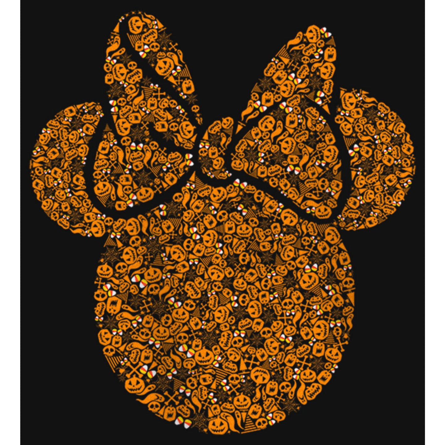 Футболка Mickey Mouse & Friends Minnie Mouse Halloween Disney Minnie Mouse Silhouette Filled T-Shirt - Black для девочек, цвет: Чёрный — фото 2