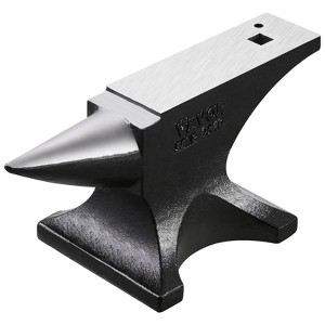 VEVOR Single Horn Anvil, 55lbs Cast Steel Anvil, High Hardness Rugged Round Horn Anvil for Blacksmiths, with Large Countertop and Stable Base,Gray - 1 of 4