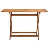 vidaXL Acacia Wood Folding Patio Table - Modern Outdoor Terrace/Patio Dining Table, Easy to Clean, Weather-Resistant, Brown - 2 of 4