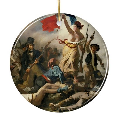 Eugene Delacroix the Liberty Leading the People Ornament, Famous Painting Christmas Decoration Souvenir| OrnamentallyYou
