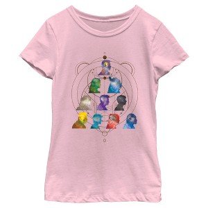 Girl's Marvel Eternals Head Silhouettes T-Shirt - 1 of 4