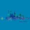 Men's Design By Humans New York City Skyline v05 Cityscape Watercolor By HQPhoto T-Shirt - 2 of 3