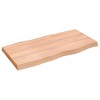 vidaXL Table Top Light Brown 39.4"x19.7"x(0.8"-2.4") Treated Solid Wood Live Edge - 4 of 4