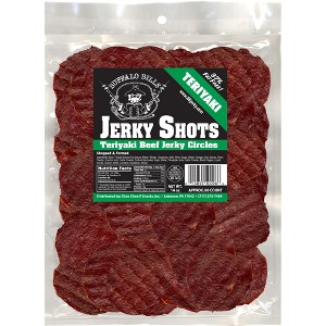 Buffalo Bills 14oz Teriyaki Beef Jerky Shots (80 teriyaki jerky circles per bag) - 1 of 3