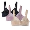 Allegra K Women's Comfortable Soft Stretchy Full Coverage Non-Wired Bra 3 Pcs - 2 of 4