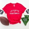 Simply Sage Market Women's Life Is Better With Football Short Sleeve Graphic Tee - 3 of 4
