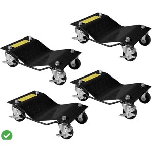 Heavy Duty Car Dollies Set (2/4-Pack, 3000/6000LBS Capacity) Wheel Dolly for Moving Vehicles Trucks  Motorcycles Trailers & Disabled Cars - 1 of 4
