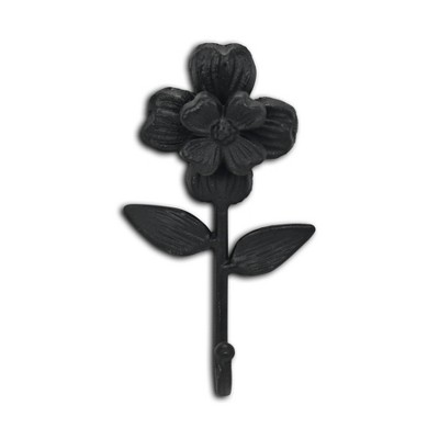 Cheung's Mythra Black Flower Cast Iron Wall Hook
