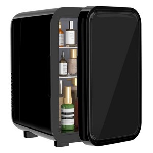 YASHE Mini Fridge, 6 Liter/8 Can 110V AC/DC Portable Thermoelectric Cooler Refrigerators for Bedroom, Skincare, Beverage, Office, Dorm Room and Car - 1 of 4