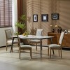 Set of 4 French Country Upholstered Dining Chairs with Cane Back and Solid Wood Frame for Vintage Kitchen or Dining Room–Maison Boucle - 3 of 4