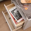 POVISON 19.69-Inch Gray Nightstand with 2 Drawers, Modern Bedside Table, Sintered Stone Tabletop, MDF, Fully Assemble - 3 of 4