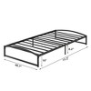 Homhougo 10 Inch Metal Platform Twin Size Bed Frame Low Profile with Sturdy Steel Slats Support Black - 2 of 4