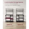 VASAGLE Bakers Rack with Power Outlet, 35.4 Inches Microwave Stand, Coffee Bar, 4 AC Outlets, with Adjustable Shelves, 8 S-Hooks, Basket, Spice Racks - 4 of 4