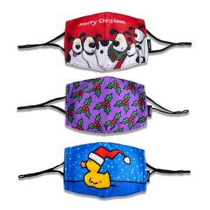 Ed Heck Holiday 3-Piece Adult Face Mask Set - 1 of 4