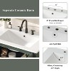 Mshliw 30" Vintage Bathroom Vanity Cabinet with Ceramic Basin, 2 Panel Doors, Antique Handles & Solid Wood Legs - 2 of 4