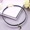 Black Choker Necklace for Women, Gold/silver Tone with Elegant Pendant. - 3 of 4