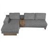 L-shaped Sofa Sectional Sofa With 2 USB Ports And 2 Power Sockets,A Storage Drawer And A Reversible Chaise Lounge - Maison Boucle - 3 of 4