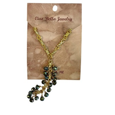 Michelle Marie Boutique's Green Iridescent Cluster Necklace