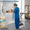 Professional Stainless Steel Pet Dog Bathing Station With Stairs, Height Adjustable Grooming Tub for Large, Medium & Small Dogs - 4 of 4