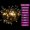 vidaXL 120-Piece Christmas Ball Set with Peak and 300 LEDs in White and Gray - Sparkling Holiday Home, Office, and Christmas Tree Decoration - 4 of 4