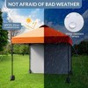 Garvee 10'x10' Outdoor Canopy Tent with Sidewall, Pop up Canopy with Vented Roof, Portable Instant Camping Beach Canopy Tents - 3 of 4