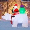 Paaaawaters 6 FT Christmas Inflatables Santa Clause Riding Bear with Shaking Head Outdoor Decorations Blow Up - 4 of 4