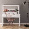 Boahaus Amalia Makeup Vanity White: Bedroom Table with Mirror, Wood Laminate, Unlit - image 2 of 4