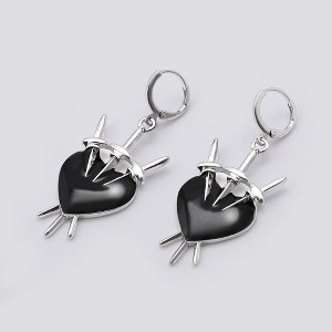 Three of Swords Drop Earring - Wild Fable™ Silver - 1 of 2