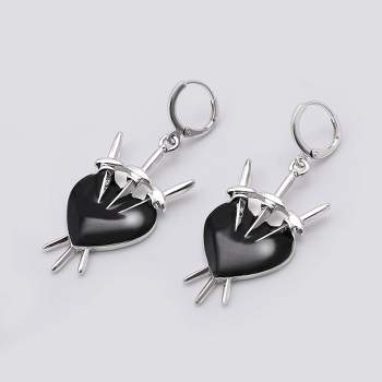 Three of Swords Drop Earring - Wild Fable™ Silver