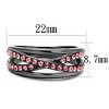 Slickblue Light Peach Crystal Stainless Steel Ring, Infinity Style Band, Trendy Women’s Jewelry, IP Light Black, Sizes 5-10 - 2 of 4
