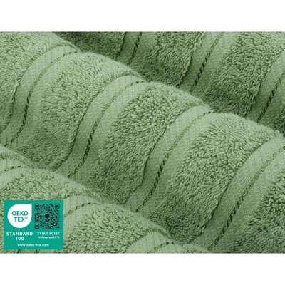 Sage Green 100% Cotton Turkish 4 Piece Bath Towel Set
