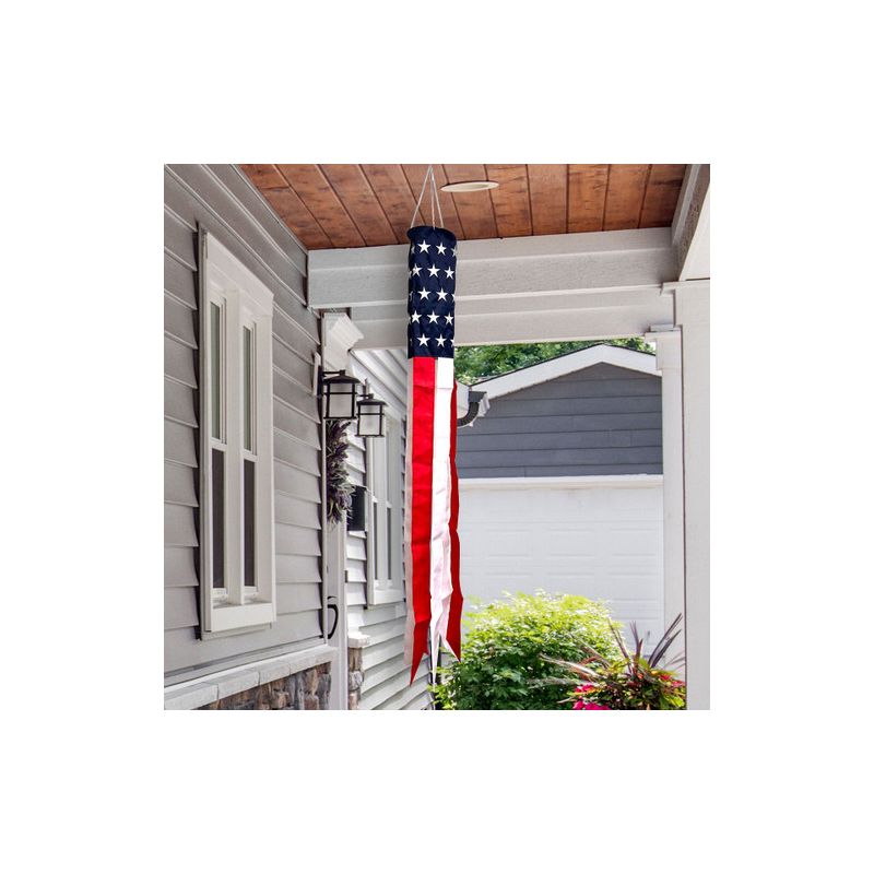 Briarwood Lane Everyday 4th of July  USA Embroidered Windsock Wind Twister x, 1 of 3