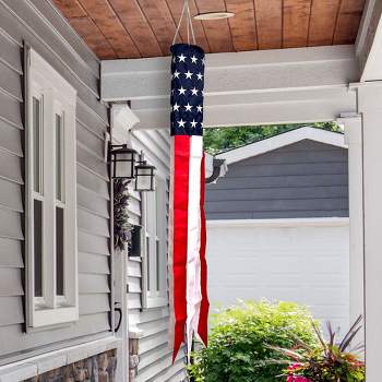 Briarwood Lane Everyday 4th of July  USA Embroidered Windsock Wind Twister x