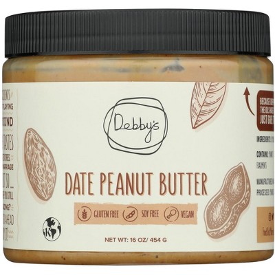 Debby's Peanut Butter with Dates - Case of 6 - 16oz