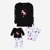 Leveret Girls Cotton Pajamas with Matching Doll Outfit – 2 Pack – Bunny & Black Unicorn - 4 of 4