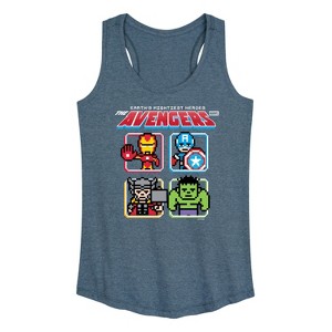Women's - Marvel - Avengers 8Bit Graphic Racerback Tank - 1 of 4