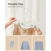SONGMICS 20/30/50 Packs Velvet Skirt Pants Hangers Velvet Hangers with Adjustable Clips Non Slip Space Saving Clothes Hangers - 4 of 4