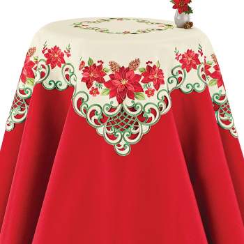 Collections Etc Poinsettia Cluster Table Topper