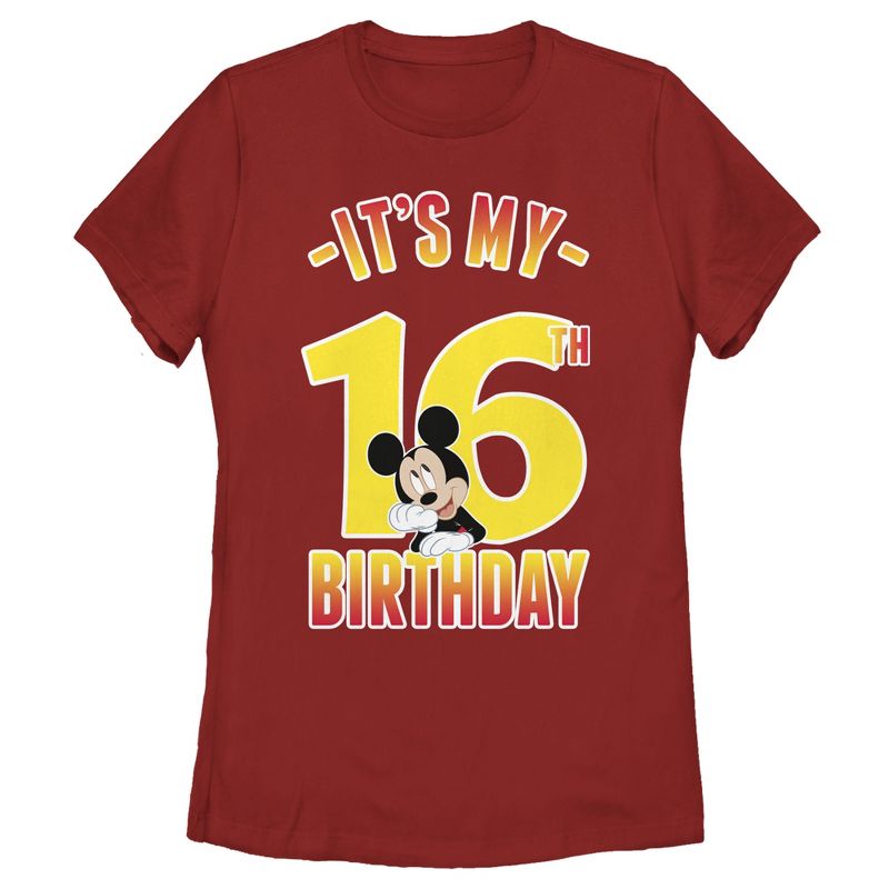 Women's Mickey & Friends It's My 16th Birthday T-Shirt, 1 of 5