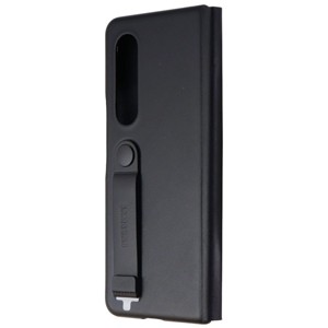 Samsung Leather Protective Cover with Strap for Galaxy Z Fold3 5G - Black - 1 of 1