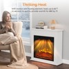 ROVSUN 18" Electric Fireplace Inserts with APP & Remote Control, 1400W Recessed Stove Heater with Timer, 6 Flame Color, 5 Brightness for Home Indoor - 2 of 4