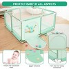GOTGELIF 50"x50" 4-Panel Baby Playpen Spacious & Secure Foldable Playard - 3 of 4