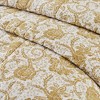 Dorset Gold Floral King Quilt 105Wx95L VHC Brands - 4 of 4