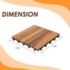 My Depot Outdoor Decking 12 in. W x 12 in. L Square Patio Natural Color Wood Interlocking Flooring Deck Tiles Straight Pattern - 2 of 4