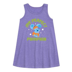 Girls' - Blue's Clues & You! - Mommy's Perfect Pumpkin Graphic Sleeveless Aline Dress - 1 of 3