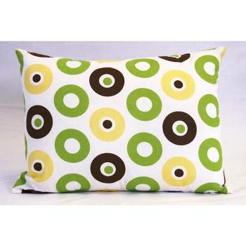 Bacati - Mod Dots/Strps Green Throw Pillow