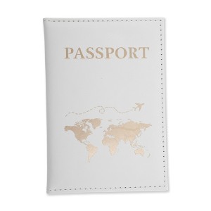 Unique Bargains Map Plain Weave Passport Holder 1 Pc - 1 of 4