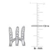 EVERLY JEWELRY | Sterling Silver 1/3ct TGW Created White Sapphire 3-Layer Stud Earrings - 2 of 4