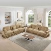 Modular Mid-Century Sectional Sofa, 6-Seater Couch with Flared Arms with Removable Skirt, Upholstered Chenille Sofa with Cushion-Coolbibila - 2 of 4